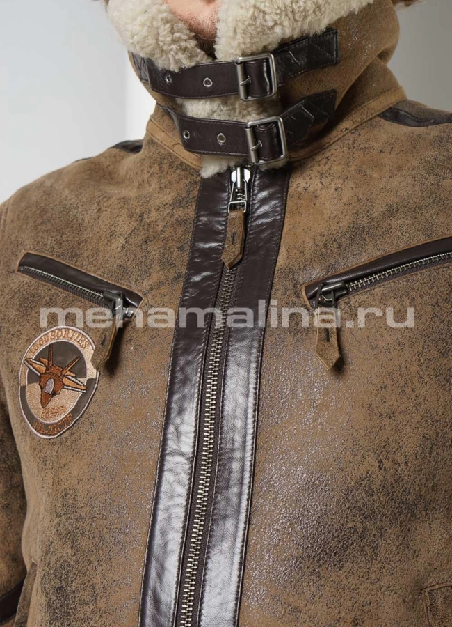 Дубленка пилот мужская  модель № DM-129 универмаг малина