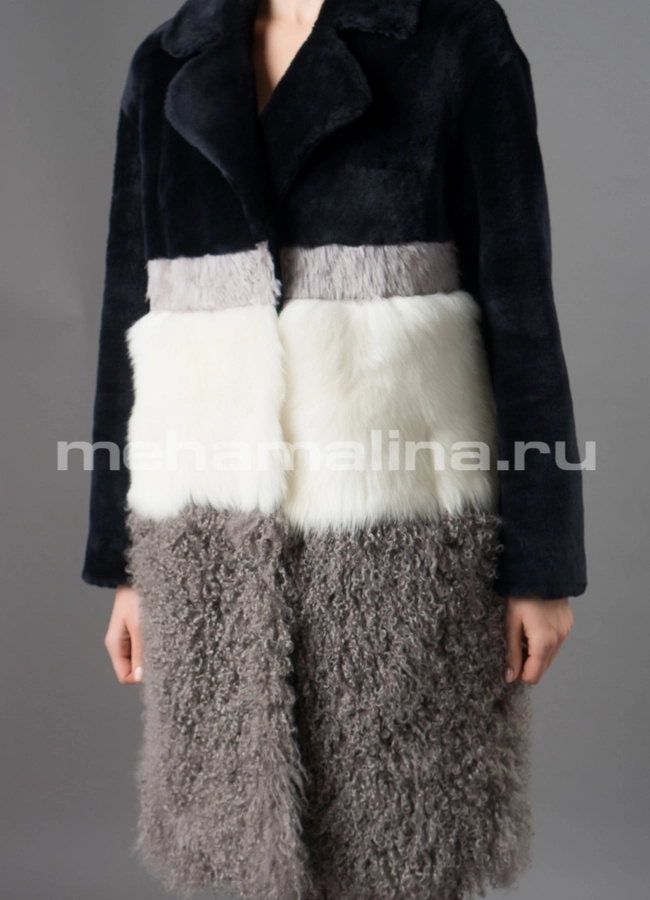 Шуба из овчины merino модель № D-236 универмаг малина