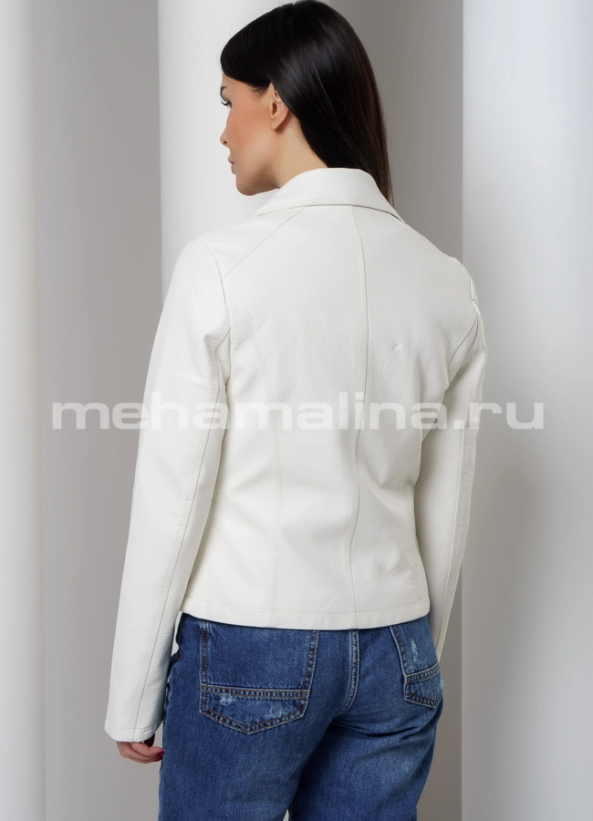 Куртка-косуха белая  модель № 1600 в кредит