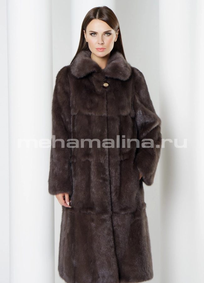 Норковая шуба  модель № S-638 универмаг малина
