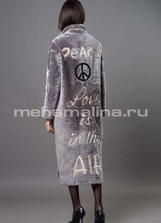 Светлая шуба модель № D-233 в кредит