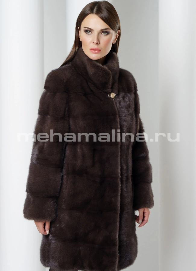 Норковая шуба модель № S-640 универмаг малина