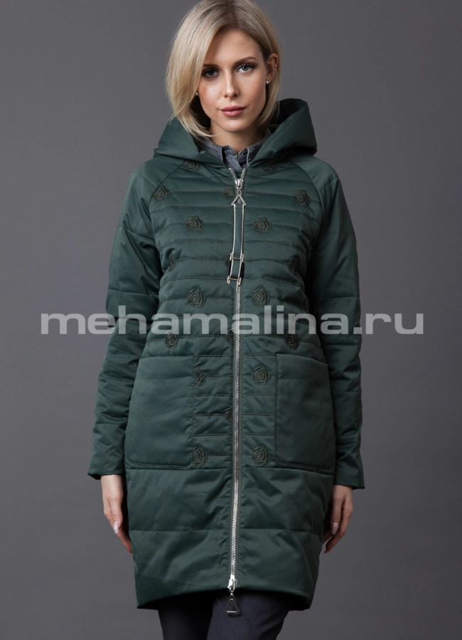 Женское пальто модель № PK-42 меха малина