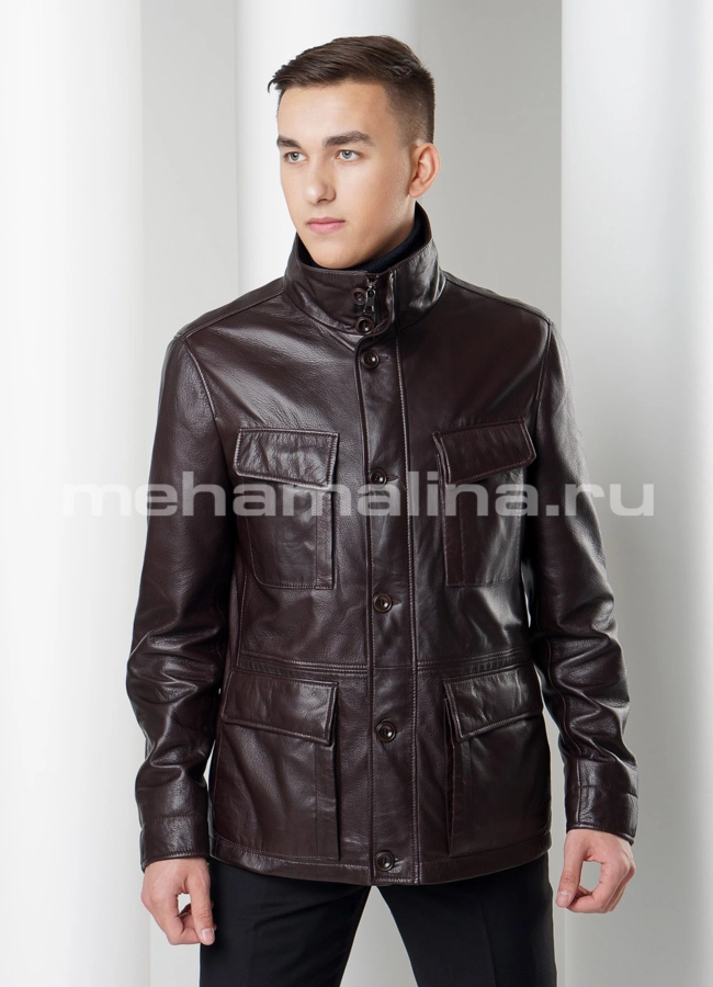 Куртка модель № KP-183 меха малина
