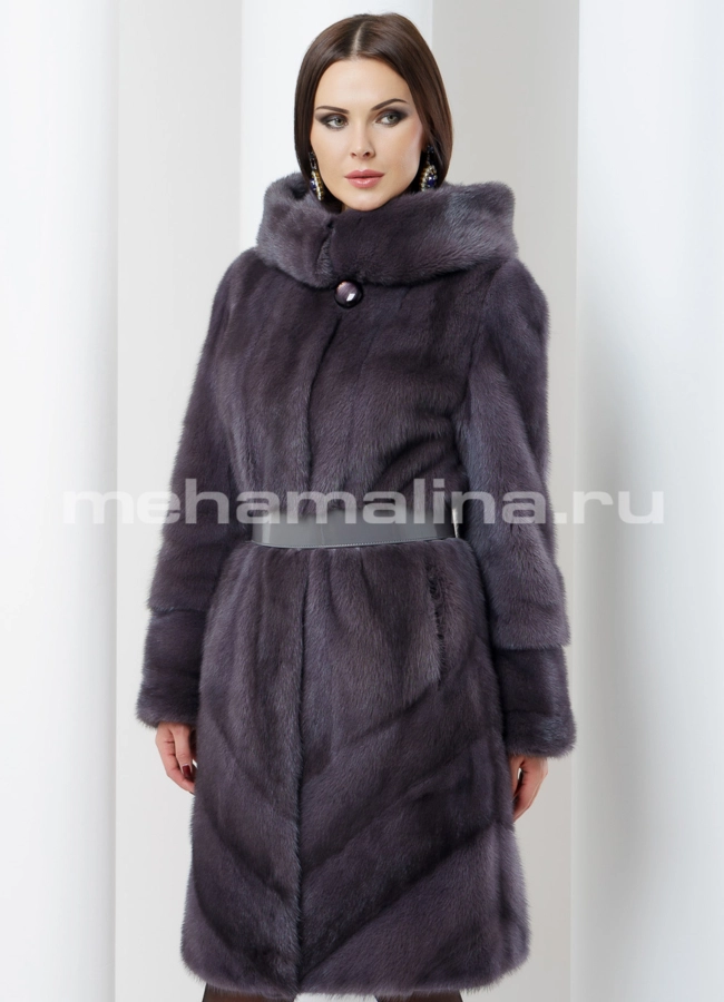 Норковая шуба модель № S-486 универмаг малина
