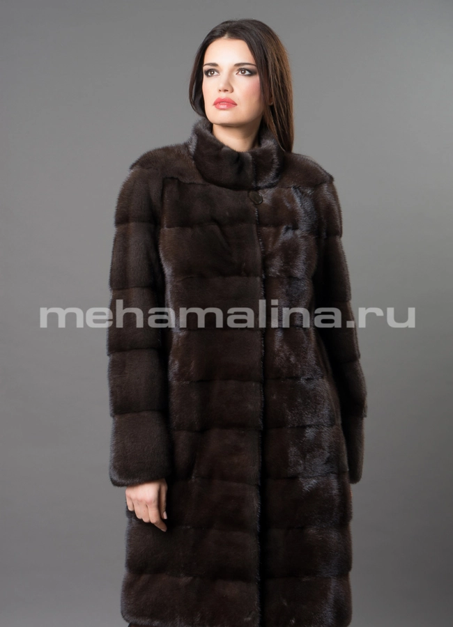 Шуба норка модель № S-666 меха малина