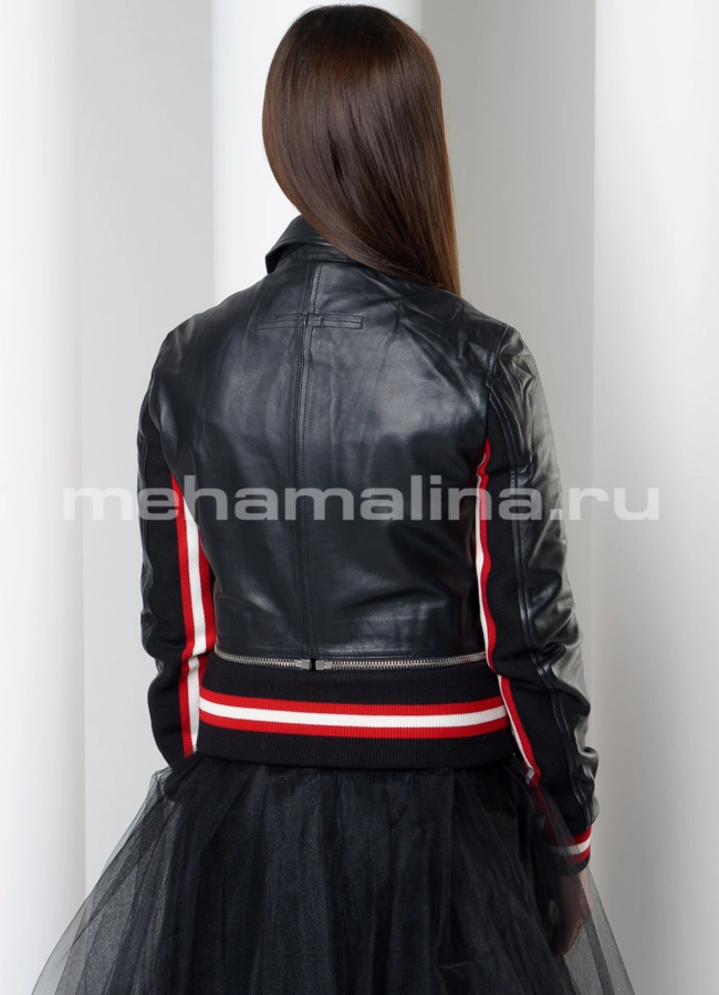 Кожаная куртка модель № K-412 в кредит