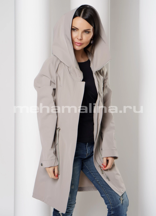 Меховая парка с отделкой из песца модель № 9079 универмаг малина