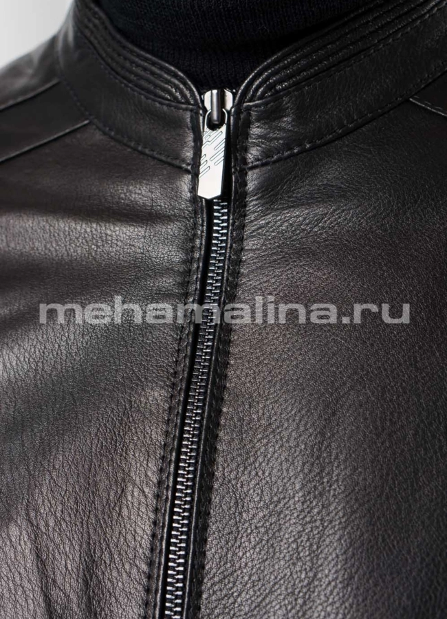 Кожаная куртка модель № KP-206 универмаг малина