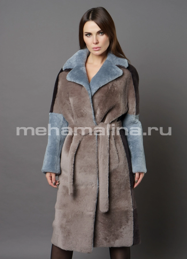 Дубленка Variance модель № 61158 меха малина