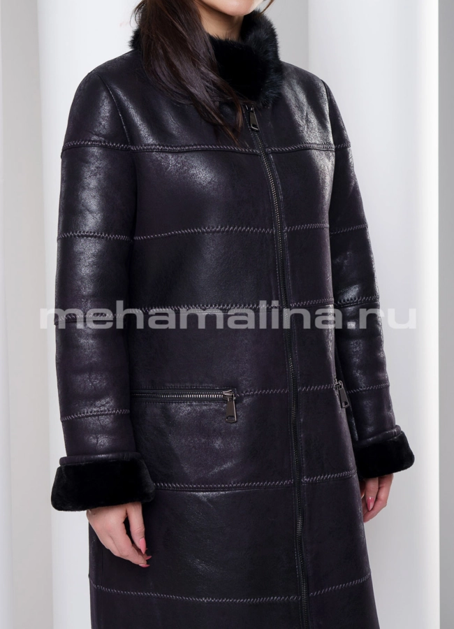 Женская дубленка модель № 7744 универмаг малина