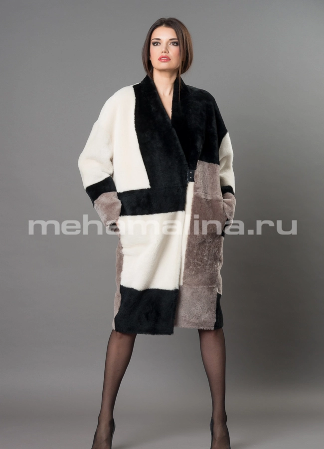 Шуба из овчины merino модель № D-235 в рассрочку