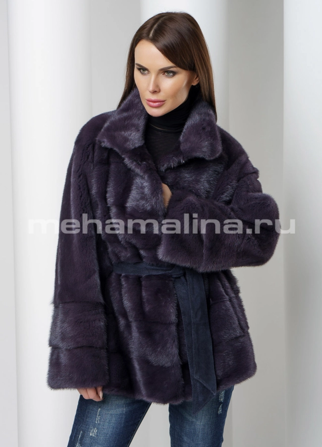 Шуба из норки модель № S-565 универмаг малина