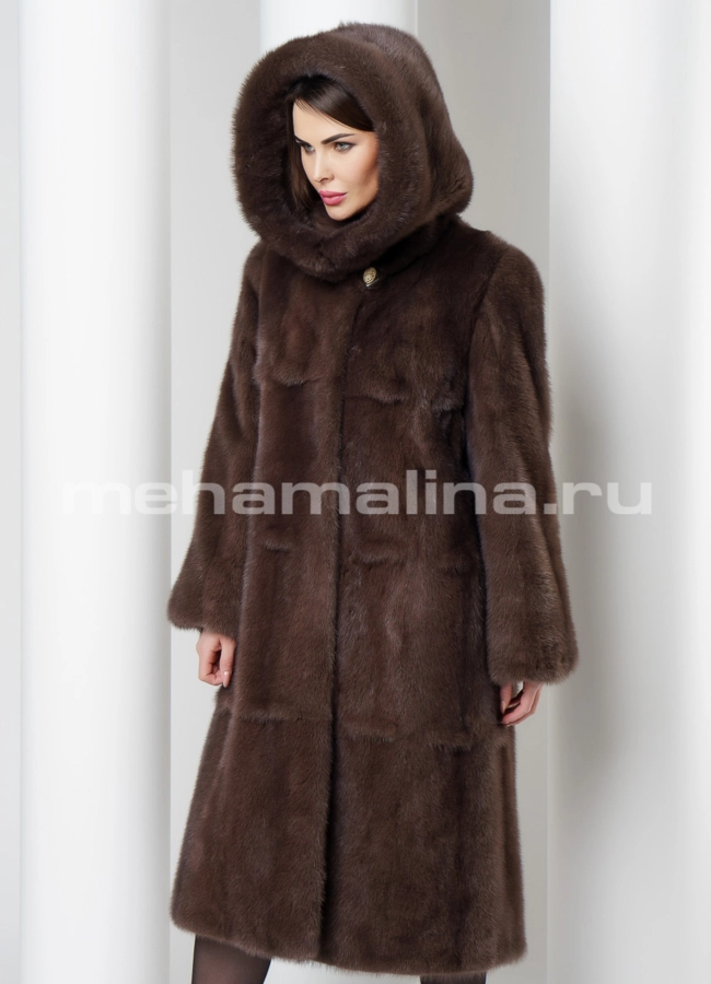 Норковая шуба модель № S-568/1 универмаг малина