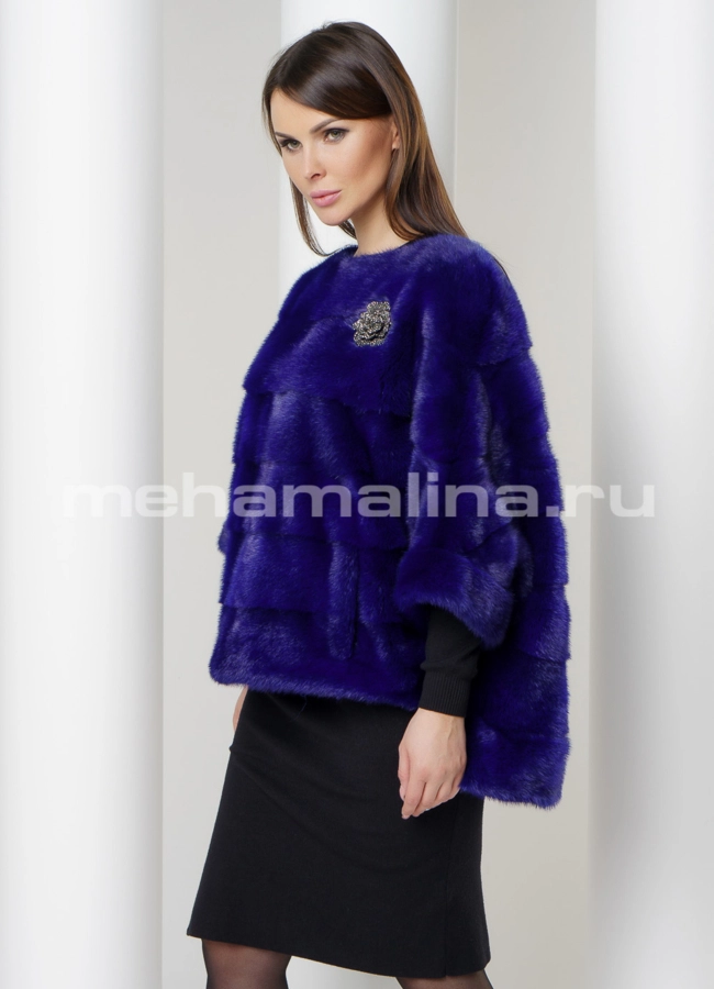 Меховой свитер из норки модель № S-584 универмаг малина