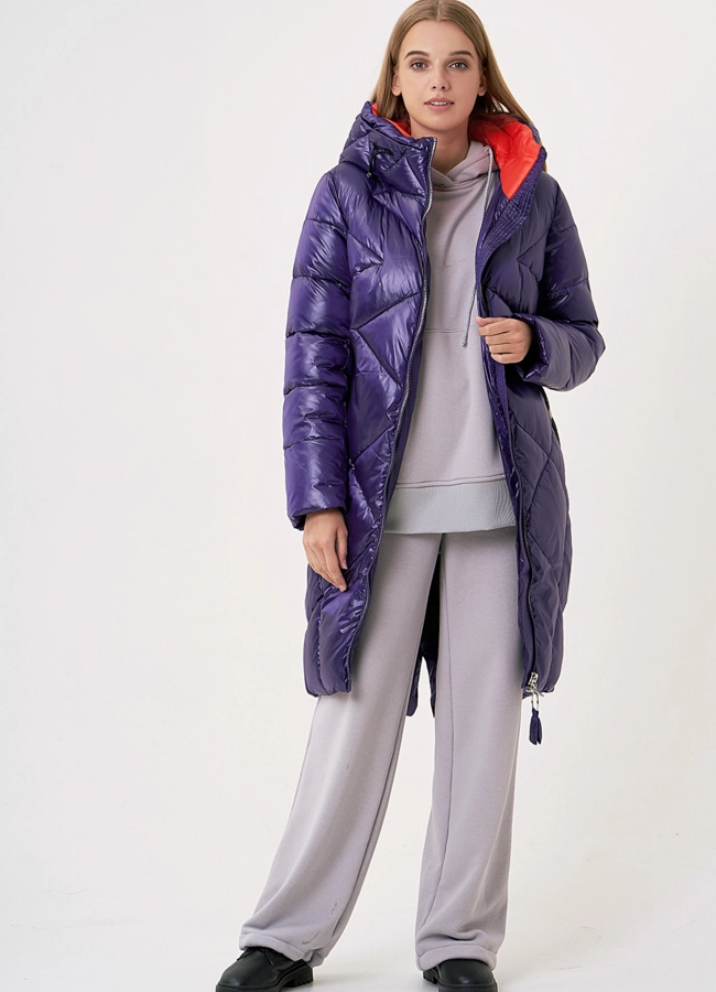 фото Пуховик на молнии с капюшоном модель № 832