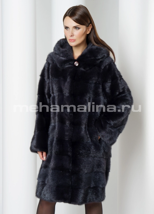 Шуба из норки модель № S-632 универмаг малина