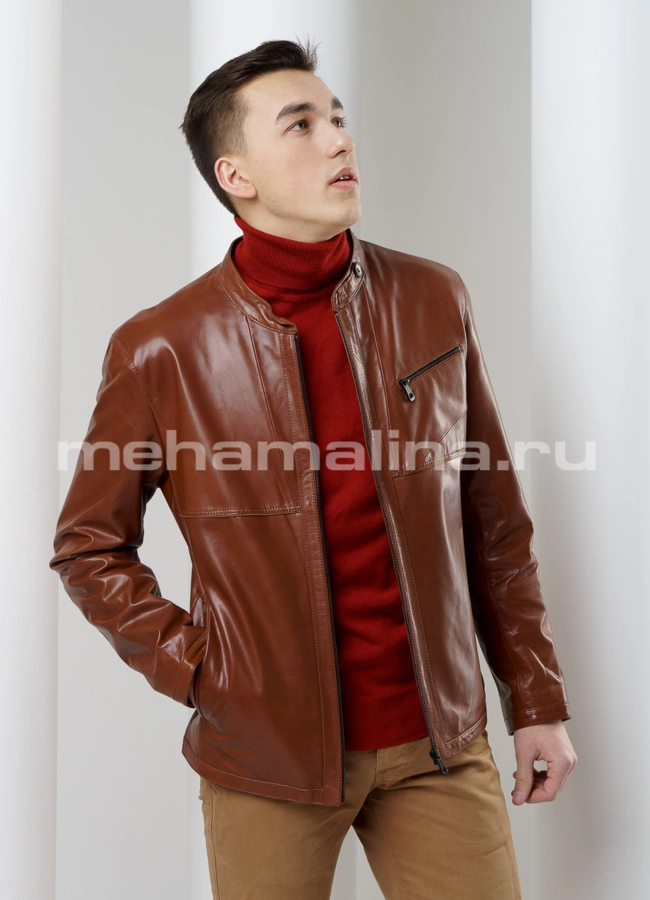 Куртка кожаная модель № KP-170 универмаг малина