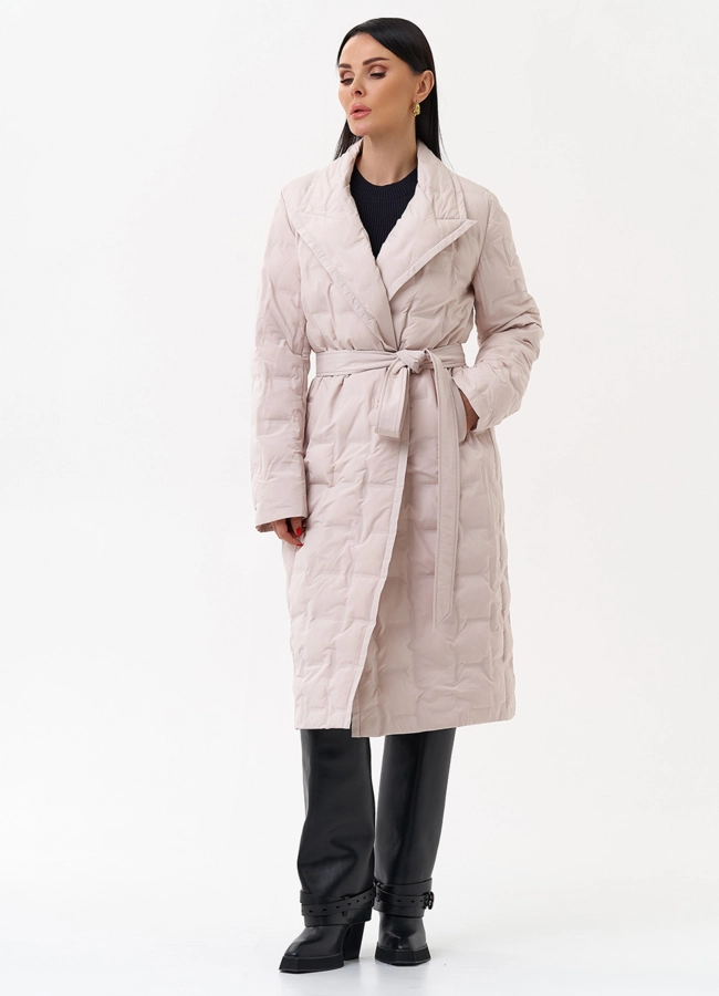 Женское утепленное пальто с английским воротником модель № 29898 в рассрочку