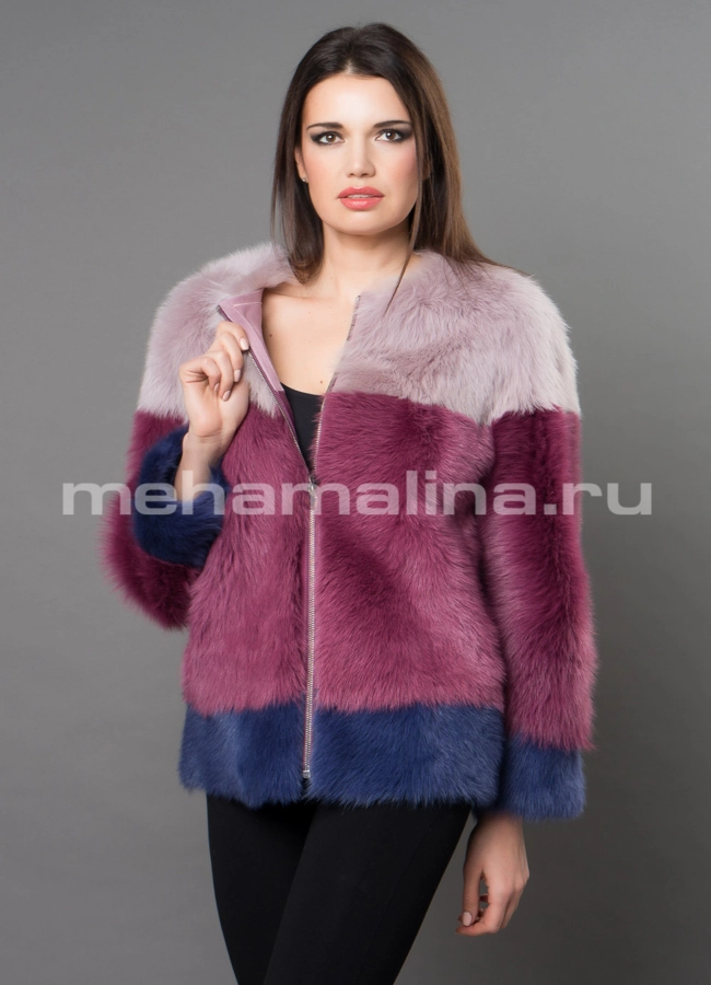Дубленка Emilia Rinzi модель № 1396-63 меха малина