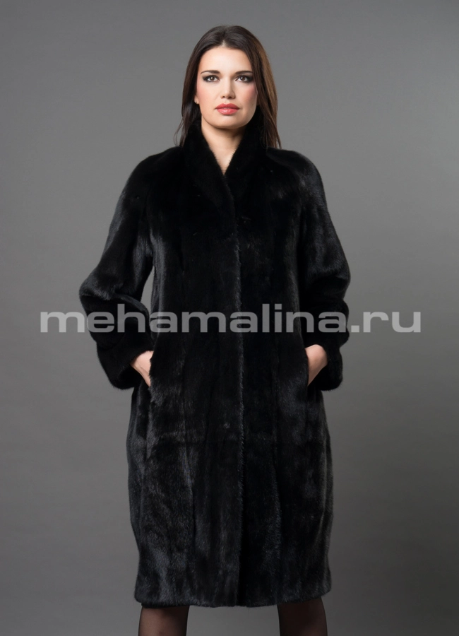 Норковая шуба nafa модель № S-662 меха малина
