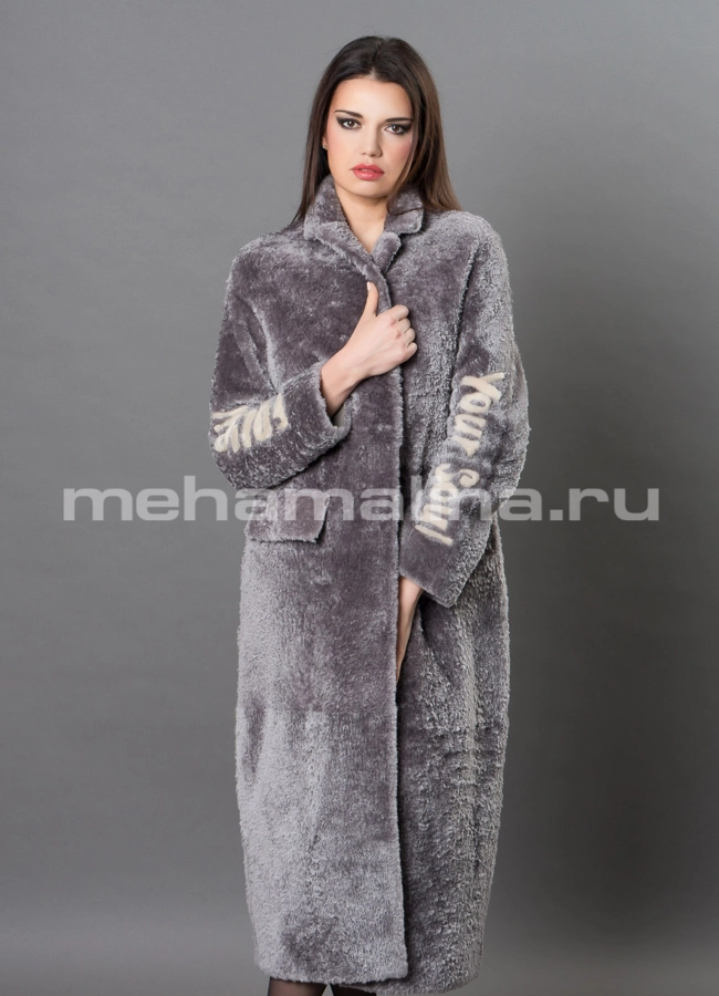 Светлая шуба модель № D-233 универмаг малина