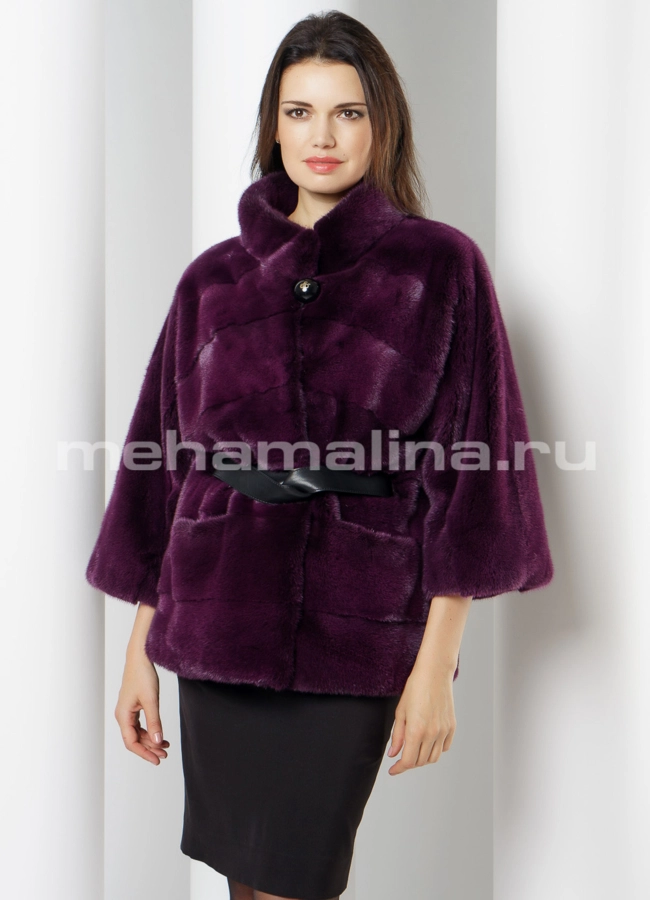 Укороченная шуба модель № S-655 универмаг малина