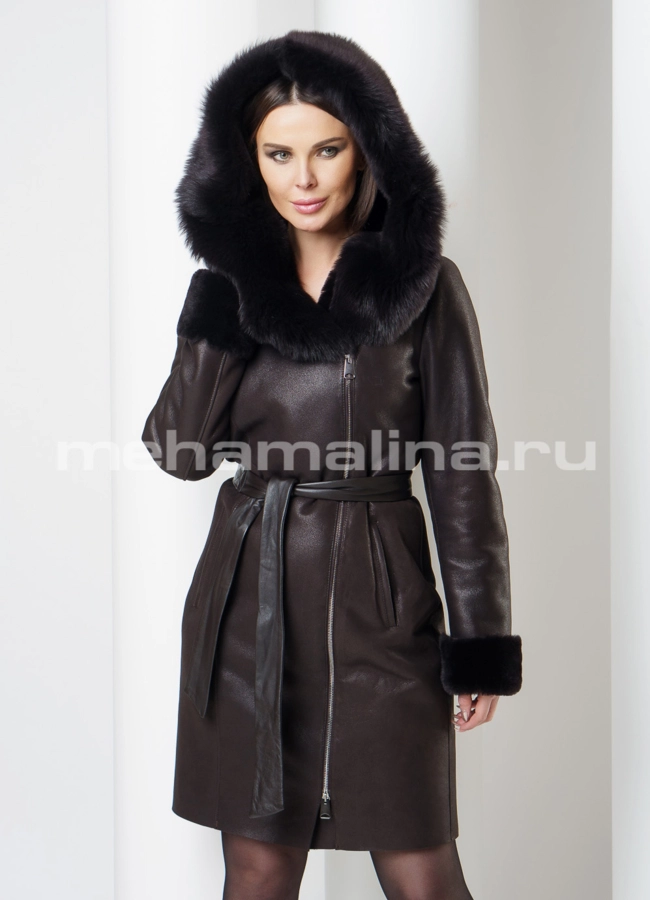 Дубленка OKSA модель № 2217т меха малина