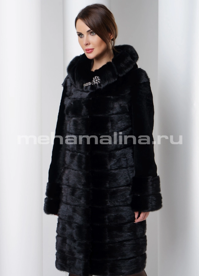 Шуба из норки модель № S-541 универмаг малина
