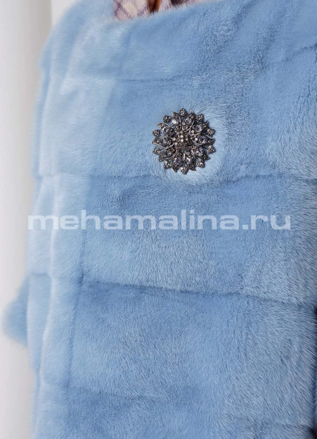 Худи из норки модель № S-657 универмаг малина