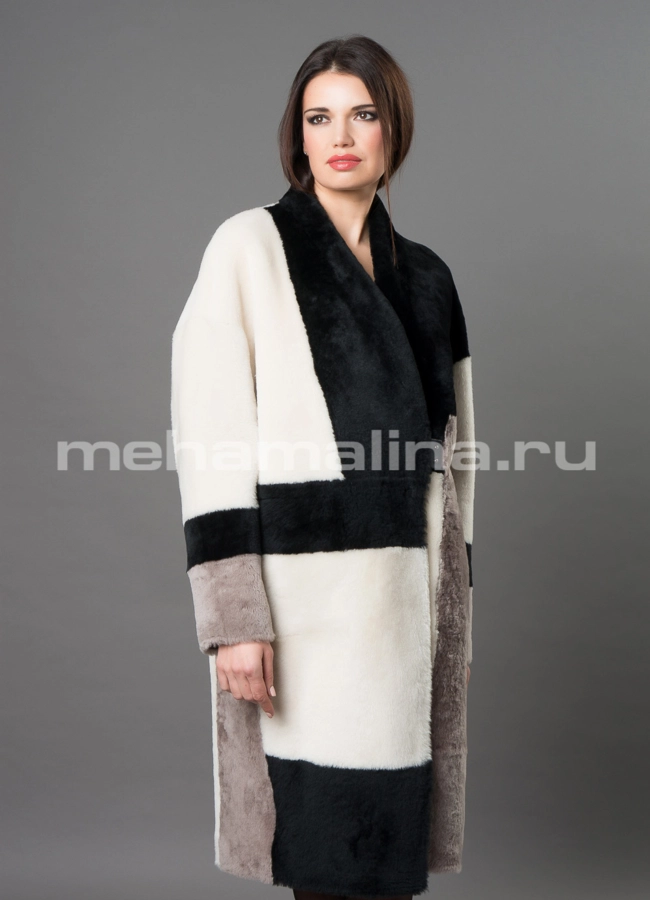 Шуба из овчины merino модель № D-235 универмаг малина