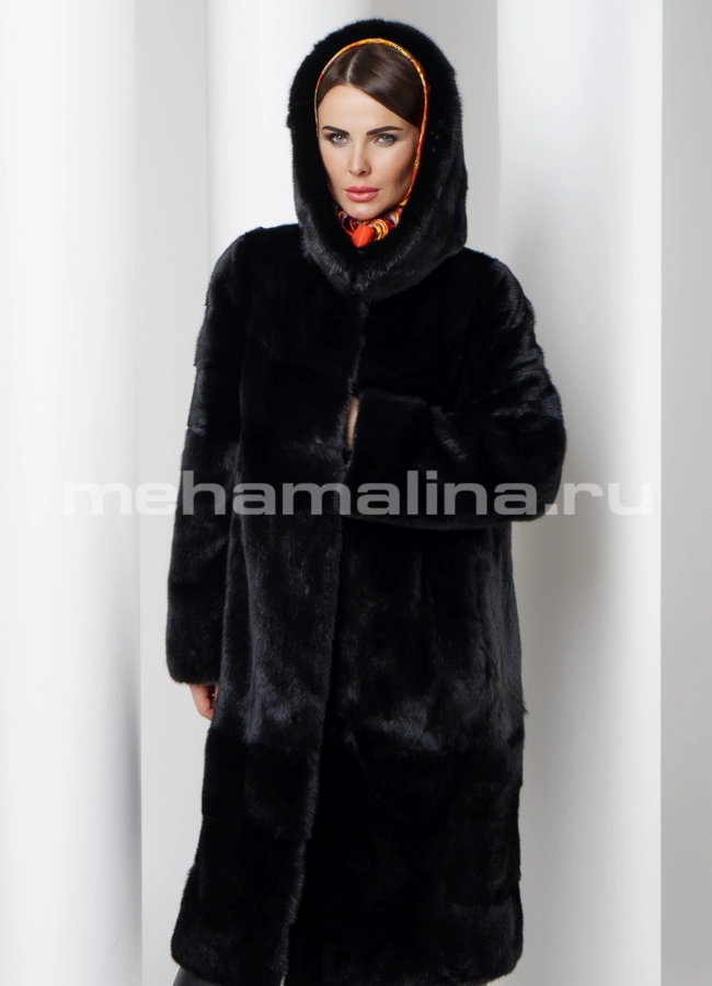 Шуба норка модель № S-520 универмаг малина