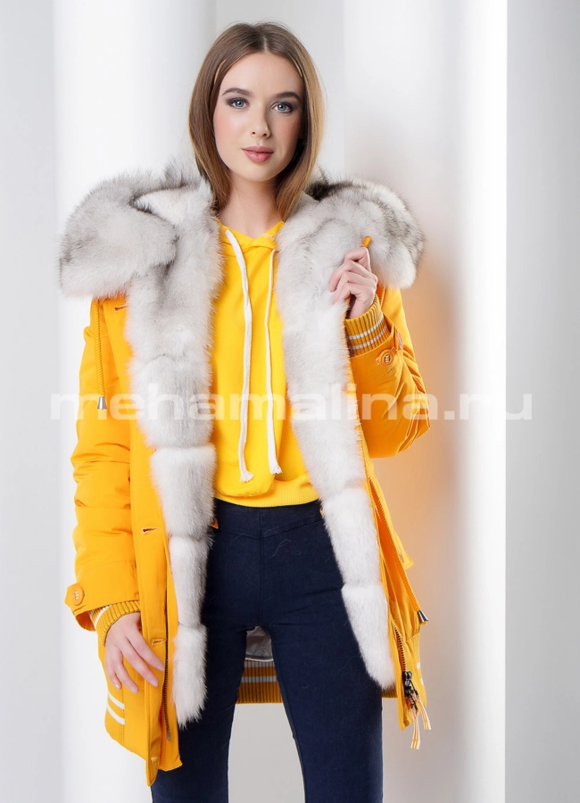 Парка-бомбер Malina siberian wear модель № П-274 меха малина