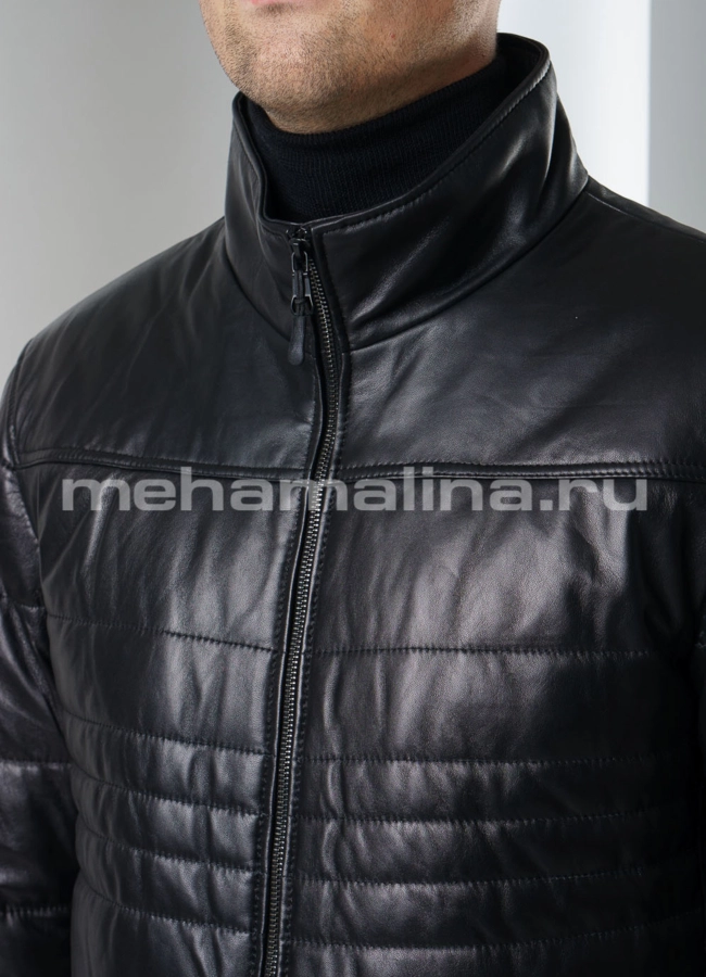 Куртка черного цвета  модель № KP-194 универмаг малина